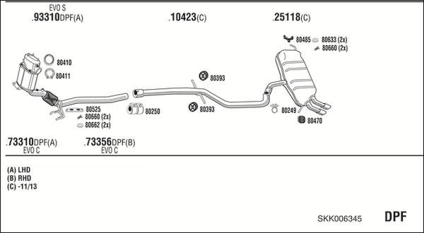 Walker SKK006345 - Izplūdes gāzu sistēma www.autospares.lv