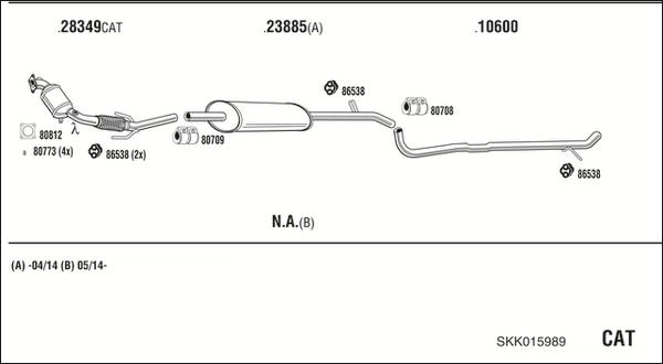 Walker SKK015989 - Izplūdes gāzu sistēma www.autospares.lv