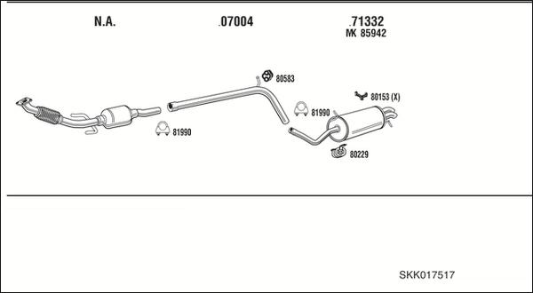 Walker SKK017517 - Izplūdes gāzu sistēma www.autospares.lv