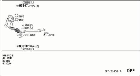 Walker SKK031591A - Izplūdes gāzu sistēma www.autospares.lv