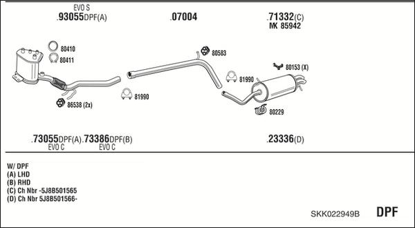 Walker SKK022949B - Izplūdes gāzu sistēma www.autospares.lv