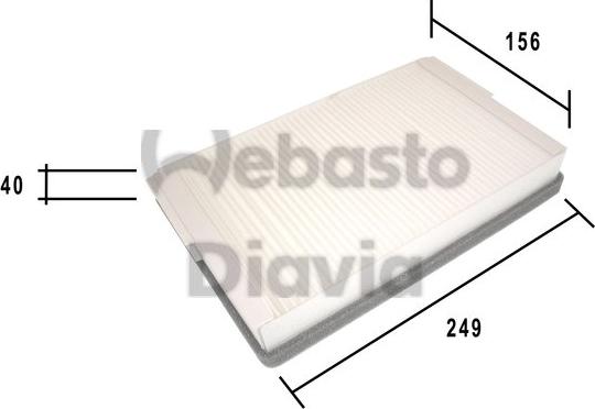 Webasto 82D0325192A - Filtrs, Salona telpas gaiss www.autospares.lv