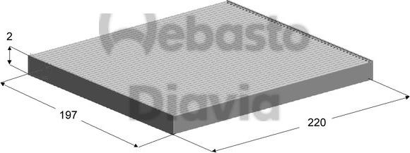 Webasto 82D0325148A - Filtrs, Salona telpas gaiss www.autospares.lv