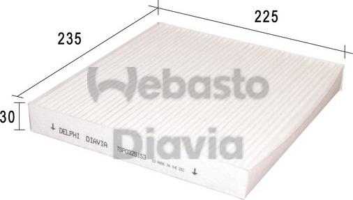 Webasto 82D0325153A - Filtrs, Salona telpas gaiss www.autospares.lv