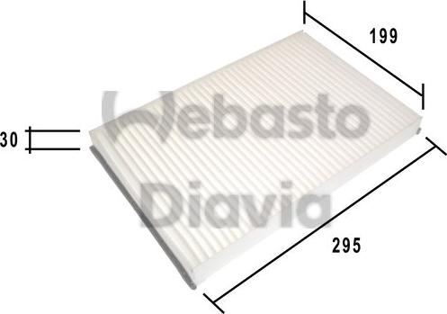 Webasto 82D0325189A - Filter, interior air www.autospares.lv