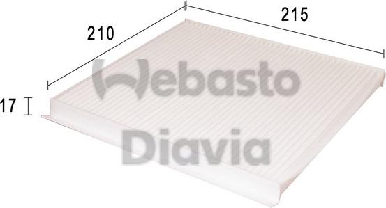 Webasto 82D0325175A - Filter, interior air www.autospares.lv