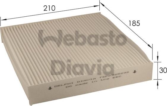 Webasto 82D0325232A - Filter, interior air www.autospares.lv