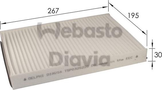 Webasto 82D0325226A - Filtrs, Salona telpas gaiss www.autospares.lv