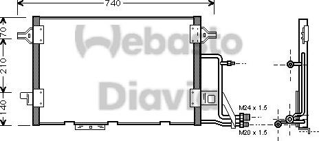 Webasto 82D0225455A - Kondensators, Gaisa kond. sistēma www.autospares.lv