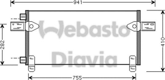 Webasto 82D0225575A - Kondensators, Gaisa kond. sistēma www.autospares.lv