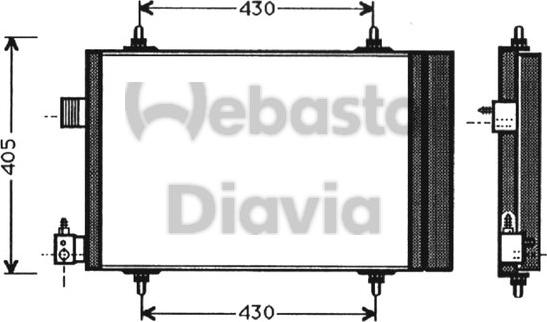 Webasto 82D0225250A - Kondensators, Gaisa kond. sistēma www.autospares.lv