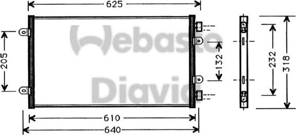 Webasto 82D0225269A - Kondensators, Gaisa kond. sistēma www.autospares.lv