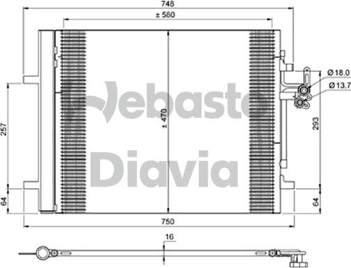 Webasto 82D0225710A - Kondensators, Gaisa kond. sistēma www.autospares.lv