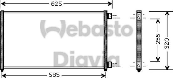 Webasto 82D0226194MA - Kondensators, Gaisa kond. sistēma www.autospares.lv