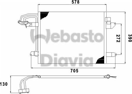 Webasto 82D0226191MA - Kondensators, Gaisa kond. sistēma autospares.lv