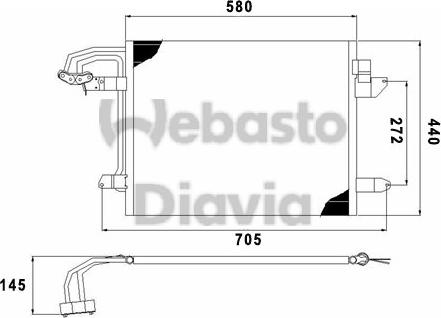 Webasto 82D0226192MA - Kondensators, Gaisa kond. sistēma www.autospares.lv