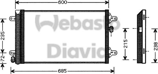 Webasto 82D0226109MA - Kondensators, Gaisa kond. sistēma www.autospares.lv