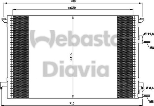 Webasto 82D0226241MA - Kondensators, Gaisa kond. sistēma www.autospares.lv