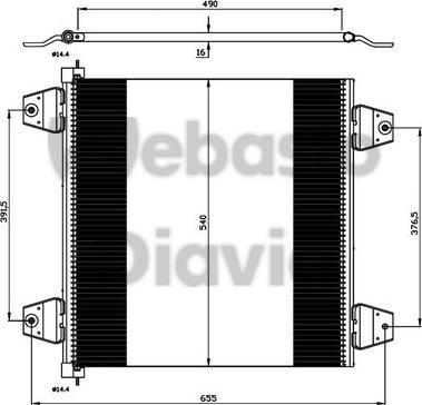 Webasto 82D0226248MA - Kondensators, Gaisa kond. sistēma www.autospares.lv