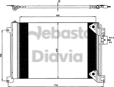 Webasto 82D0226254MA - Kondensators, Gaisa kond. sistēma www.autospares.lv