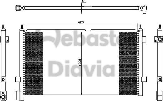 Webasto 82D0226262MA - Kondensators, Gaisa kond. sistēma www.autospares.lv