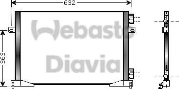 Webasto 82D0226203MA - Kondensators, Gaisa kond. sistēma www.autospares.lv