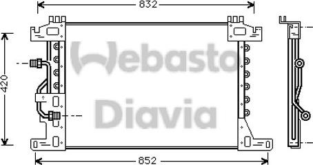 Webasto 82D0226214MA - Kondensators, Gaisa kond. sistēma www.autospares.lv