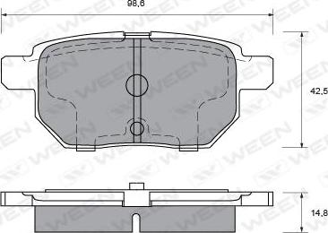 Ween 151-0007 - Bremžu uzliku kompl., Disku bremzes autospares.lv