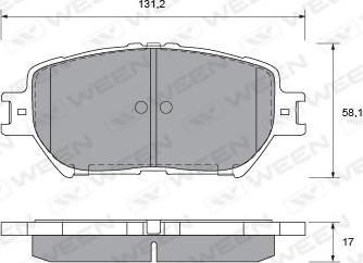 Ween 151-0016 - Bremžu uzliku kompl., Disku bremzes www.autospares.lv