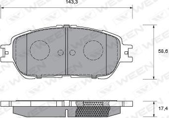 Ween 151-0017 - Brake Pad Set, disc brake www.autospares.lv