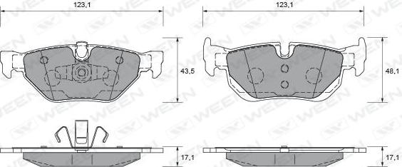 Ween 151-1993 - Bremžu uzliku kompl., Disku bremzes autospares.lv