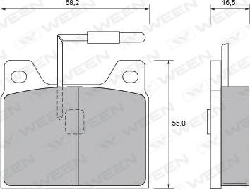 Ween 151-1949 - Тормозные колодки, дисковые, комплект www.autospares.lv