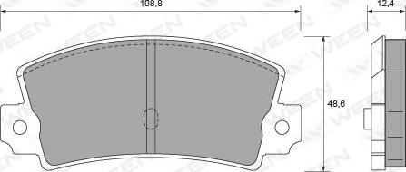 Ween 151-1941 - Bremžu uzliku kompl., Disku bremzes autospares.lv