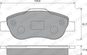 Ween 151-1967 - Brake Pad Set, disc brake www.autospares.lv