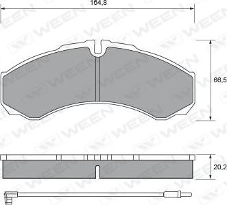 Ween 151-1983 - Bremžu uzliku kompl., Disku bremzes www.autospares.lv