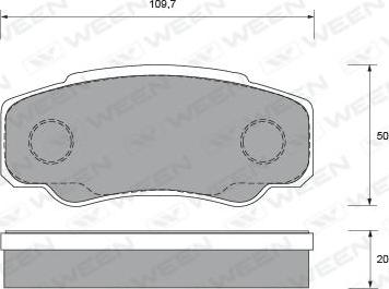 Ween 151-1920 - Тормозные колодки, дисковые, комплект www.autospares.lv