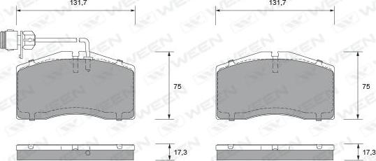 Ween 151-1921 - Bremžu uzliku kompl., Disku bremzes www.autospares.lv