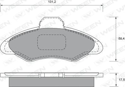 Ween 151-1495 - Тормозные колодки, дисковые, комплект www.autospares.lv