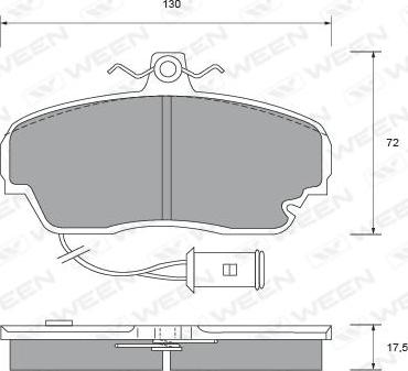 Ween 151-1466 - Brake Pad Set, disc brake www.autospares.lv