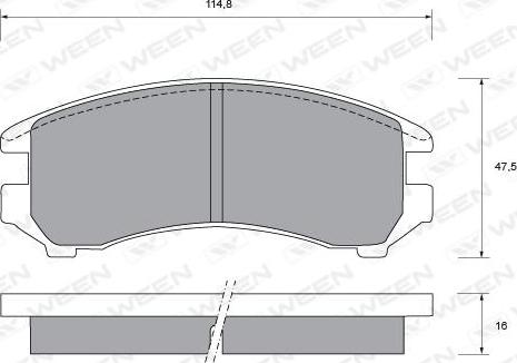 Ween 151-1404 - Bremžu uzliku kompl., Disku bremzes autospares.lv