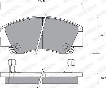 Ween 151-1403 - Brake Pad Set, disc brake www.autospares.lv