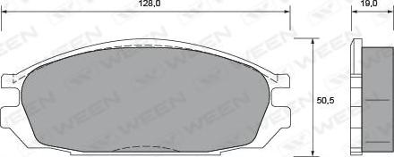 Ween 151-1414 - Bremžu uzliku kompl., Disku bremzes www.autospares.lv