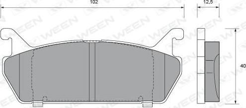 Ween 151-1489 - Bremžu uzliku kompl., Disku bremzes autospares.lv