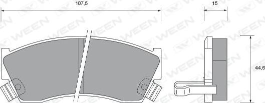 Ween 151-1484 - Bremžu uzliku kompl., Disku bremzes autospares.lv