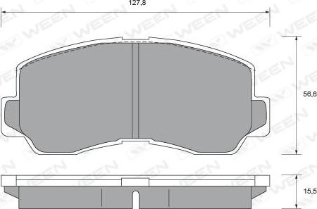 Ween 151-1434 - Тормозные колодки, дисковые, комплект www.autospares.lv