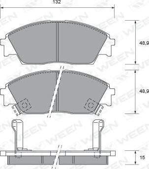 TTV 444781 - Brake Pad Set, disc brake www.autospares.lv