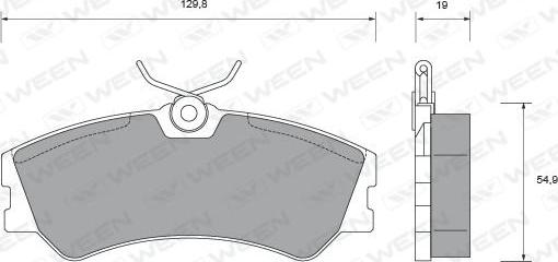 Ween 151-1470 - Тормозные колодки, дисковые, комплект www.autospares.lv