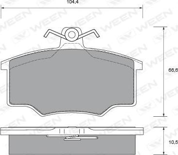 Ween 151-1471 - Bremžu uzliku kompl., Disku bremzes autospares.lv