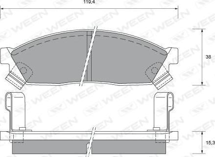 Ween 151-1590 - Bremžu uzliku kompl., Disku bremzes autospares.lv