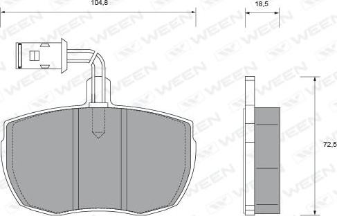 Ween 151-1550 - Тормозные колодки, дисковые, комплект www.autospares.lv